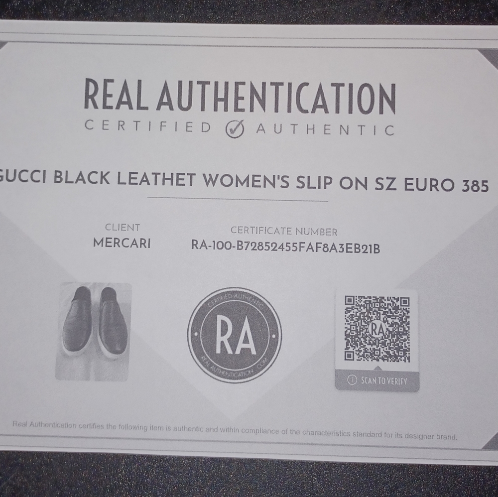 Gucci Black Leather Women's Slip On Loafers White Soles Sz. EURO 38.5 - Picture 8 of 8